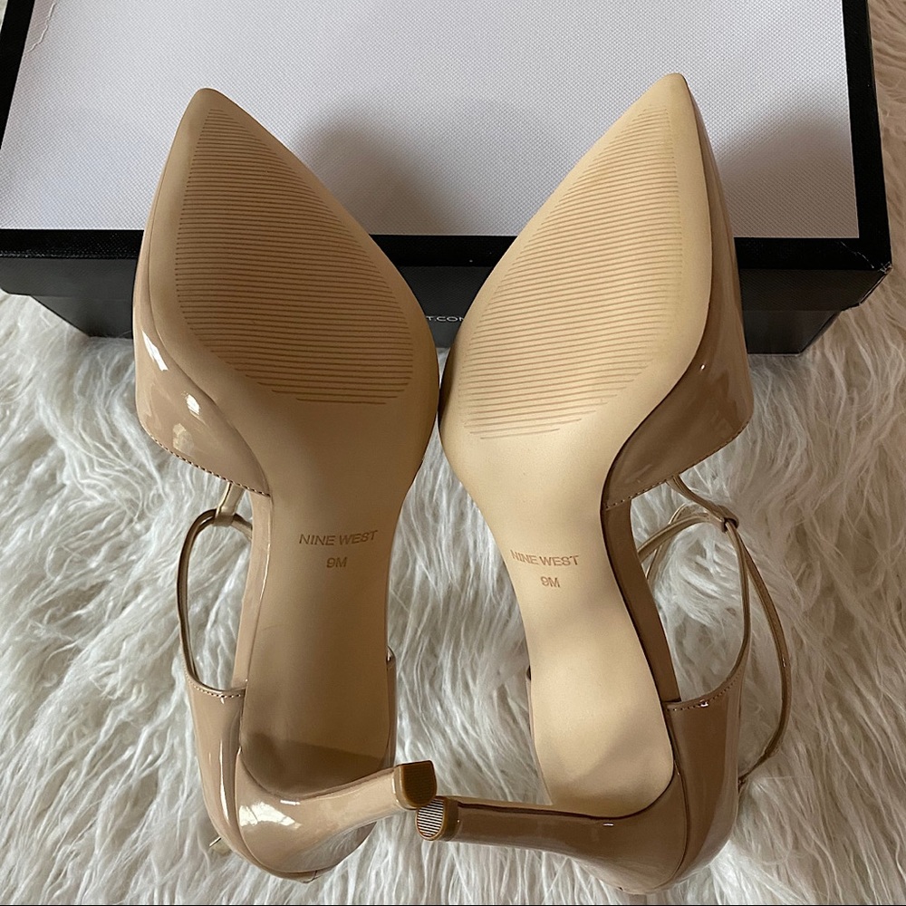 NWT Nine West Teresa T-Strap Pumps - Size 9M - Light Natural - Picture 4 of 4